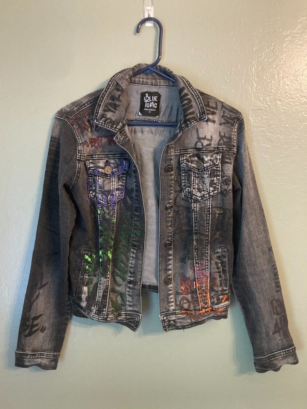 Blue Topic Grafitti Soft Denim Jacket